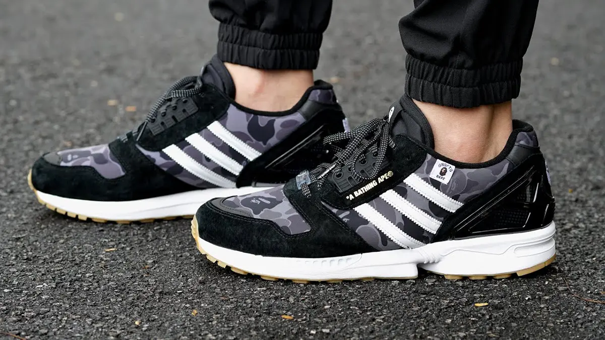کتونی زد ایکس 8000 - ZX 8000 Bape Undefeated Black 6 ZX 8000 Bape Undefeated
