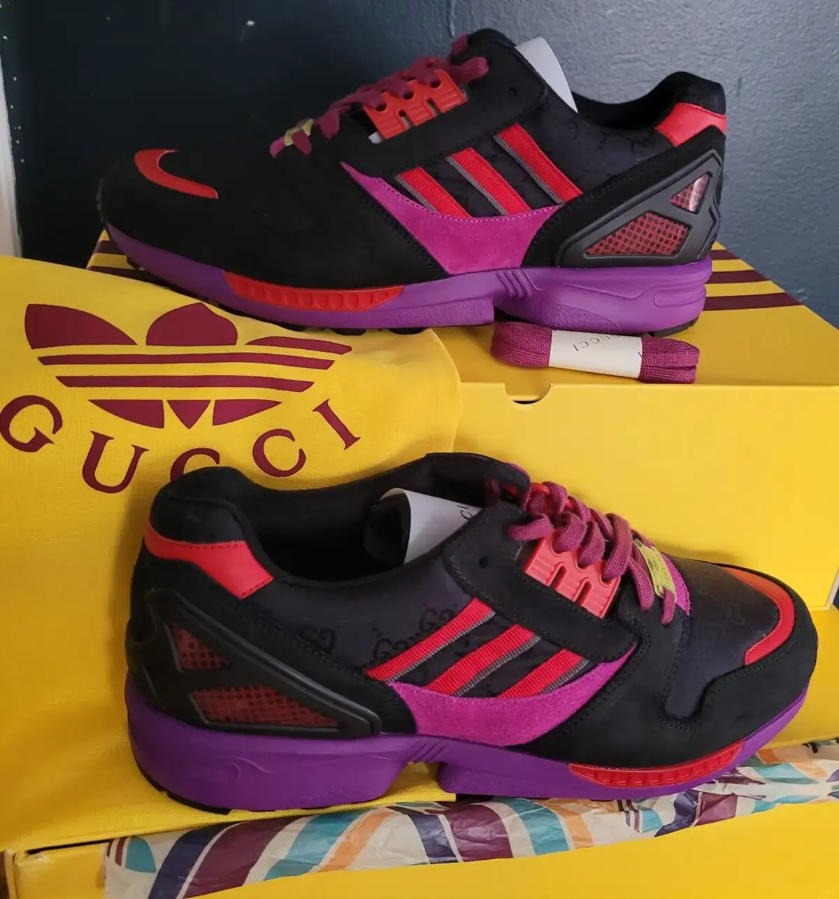 ZX8000 x Gucci Pink Strata 7 adidas x Gucci ZX 8000 black