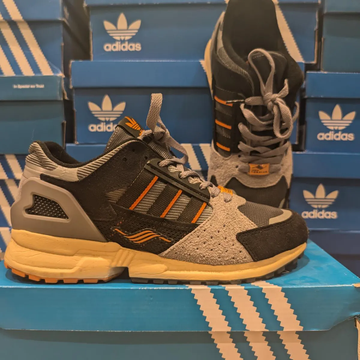 کتونی زد ایکس 10000 - ZX 10000 C size Grey Black Orange 3 ZX 10000 C size Grey Black Orange