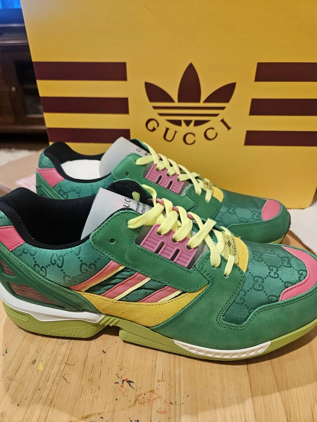 ZX8000 X Gucci Green GG Monogram 7 ZX 8000 X Gucci Green GG Monogram